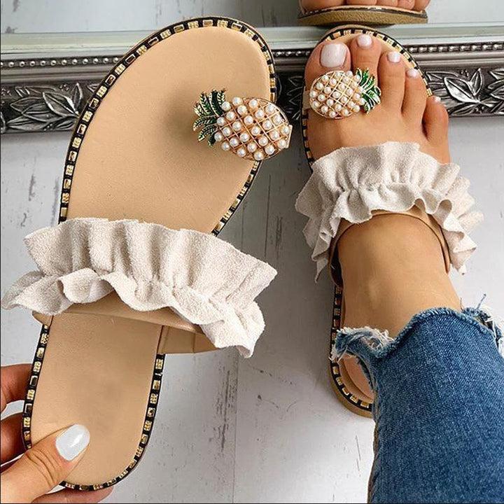 Stylish beige Women's Boho Orthopedic Comfort Sandals with arch support for summer