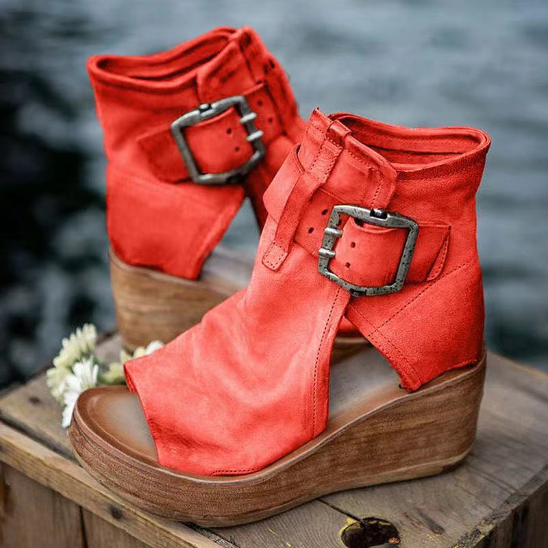 Boho style wedge sandals for women, offering supreme comfort and arch support for all-day wear.