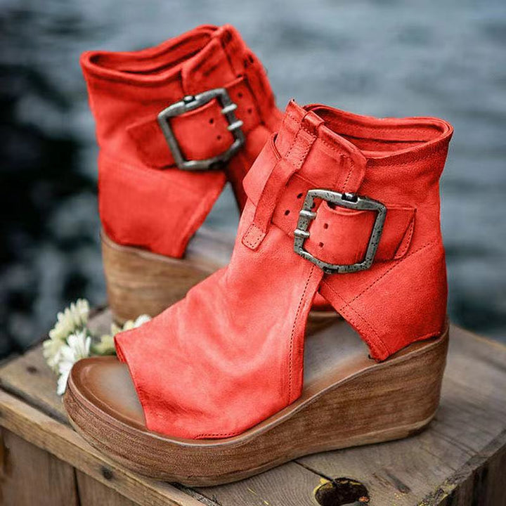 Boho style wedge sandals for women, offering supreme comfort and arch support for all-day wear.