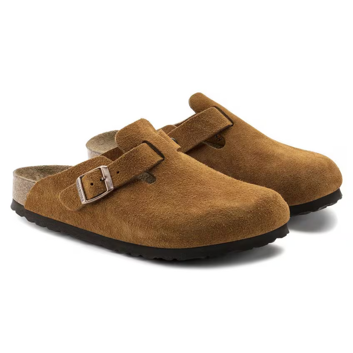 Underside of Women's Boston clogs showing the sole, providing grip and stability for all-day comfort.