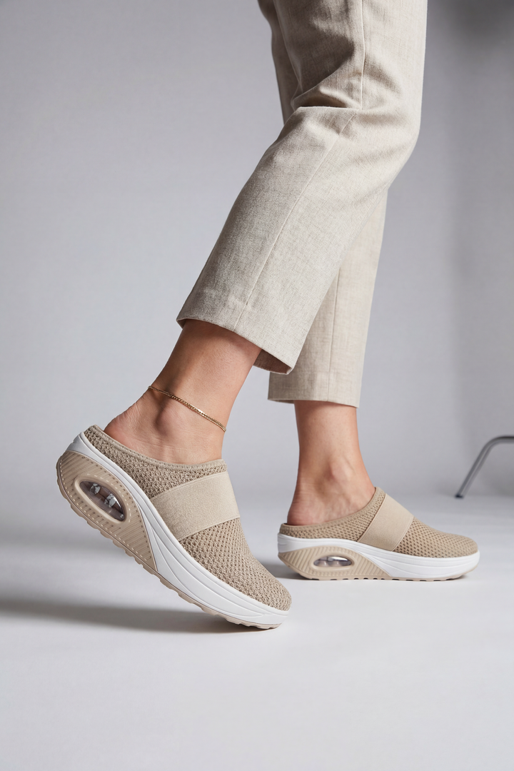 Lightweight women's slip-on mules, designed for ultimate comfort and breathability. Casual summer footwear.