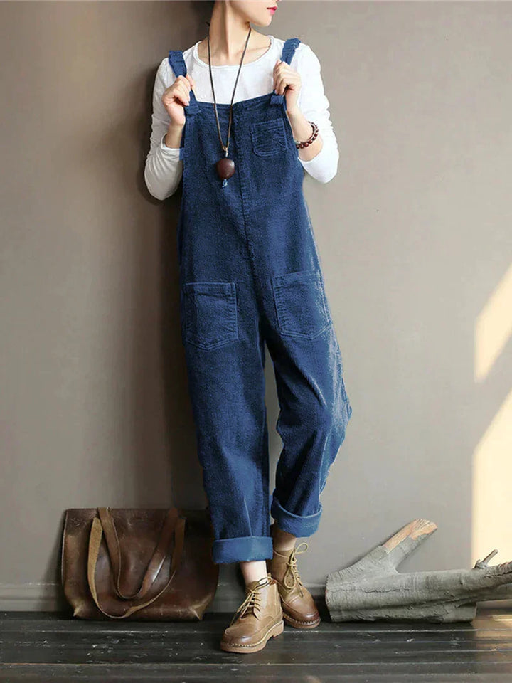 Casual women's denim overall trousers, offering a comfortable, breathable fit for everyday stylish wear.