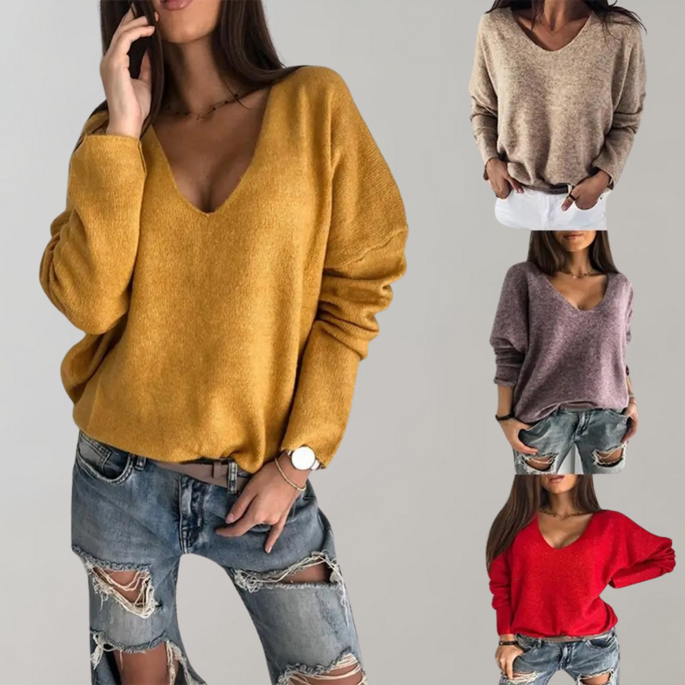 Women's everyday breathable pullover, round neck knit for casual comfort, versatile all-season fashion.