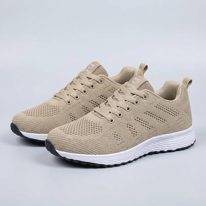 Women's walking shoes featuring a breathable knitted fabrication, ultimate comfort