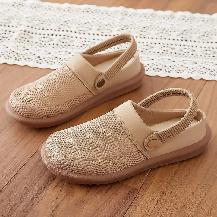 Women's breathable mesh slip-on clogs for ultimate all-day comfort, perfect casual summer footwear.