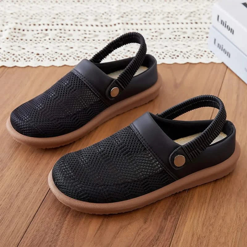 Breathable women's slip-on clogs with cushioned sole, ideal for all-day comfort & casual outings.