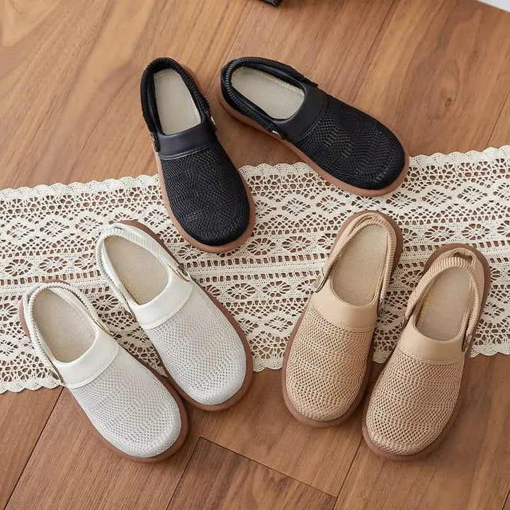 Women's summer mesh clogs, a breathable slip-on shoe for comfortable, casual everyday footwear.