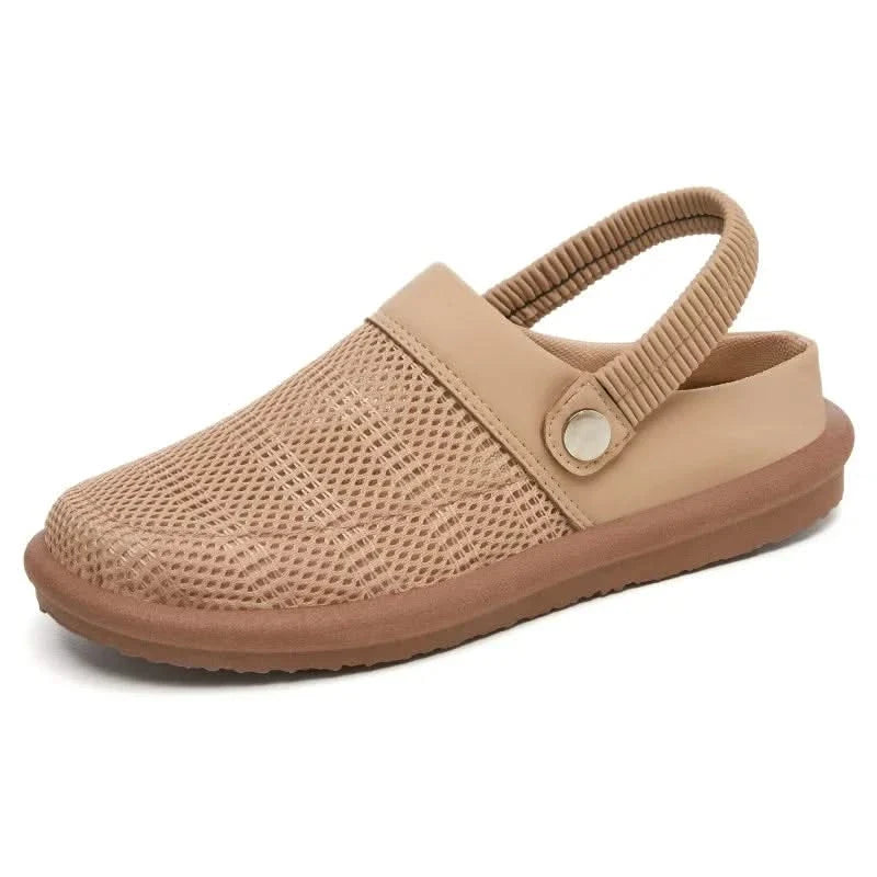 Women's breathable slip-on mesh clogs, designed for cushioned support and all-day comfort.