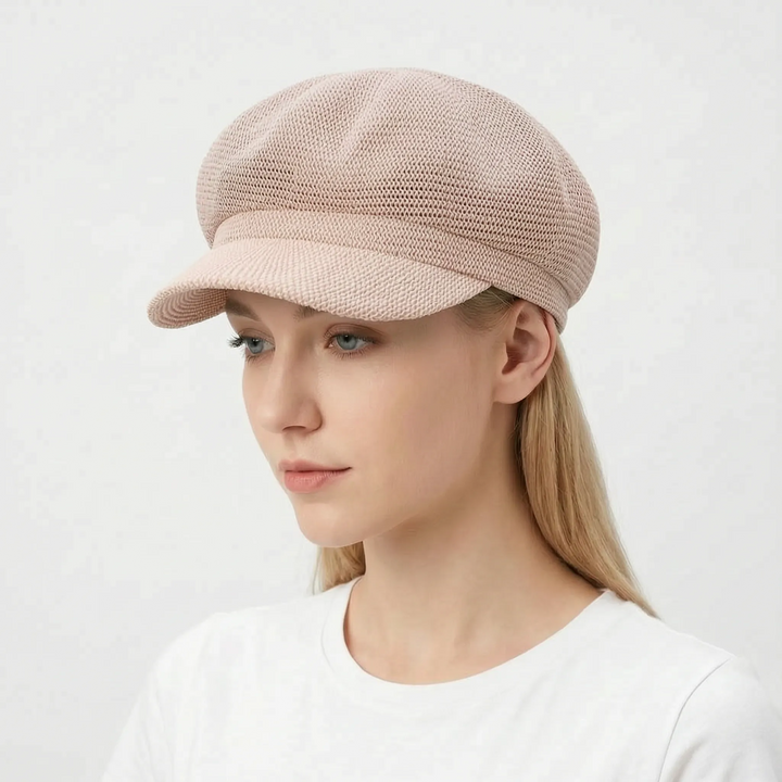 Foldable & packable breathable open-weave sun hat for women, essential for lightweight summer travel.
