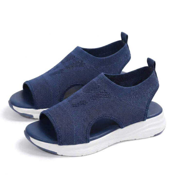 Modern women's breathable orthopedic wedge sandals for stylish, comfortable walking. Great for foot support.