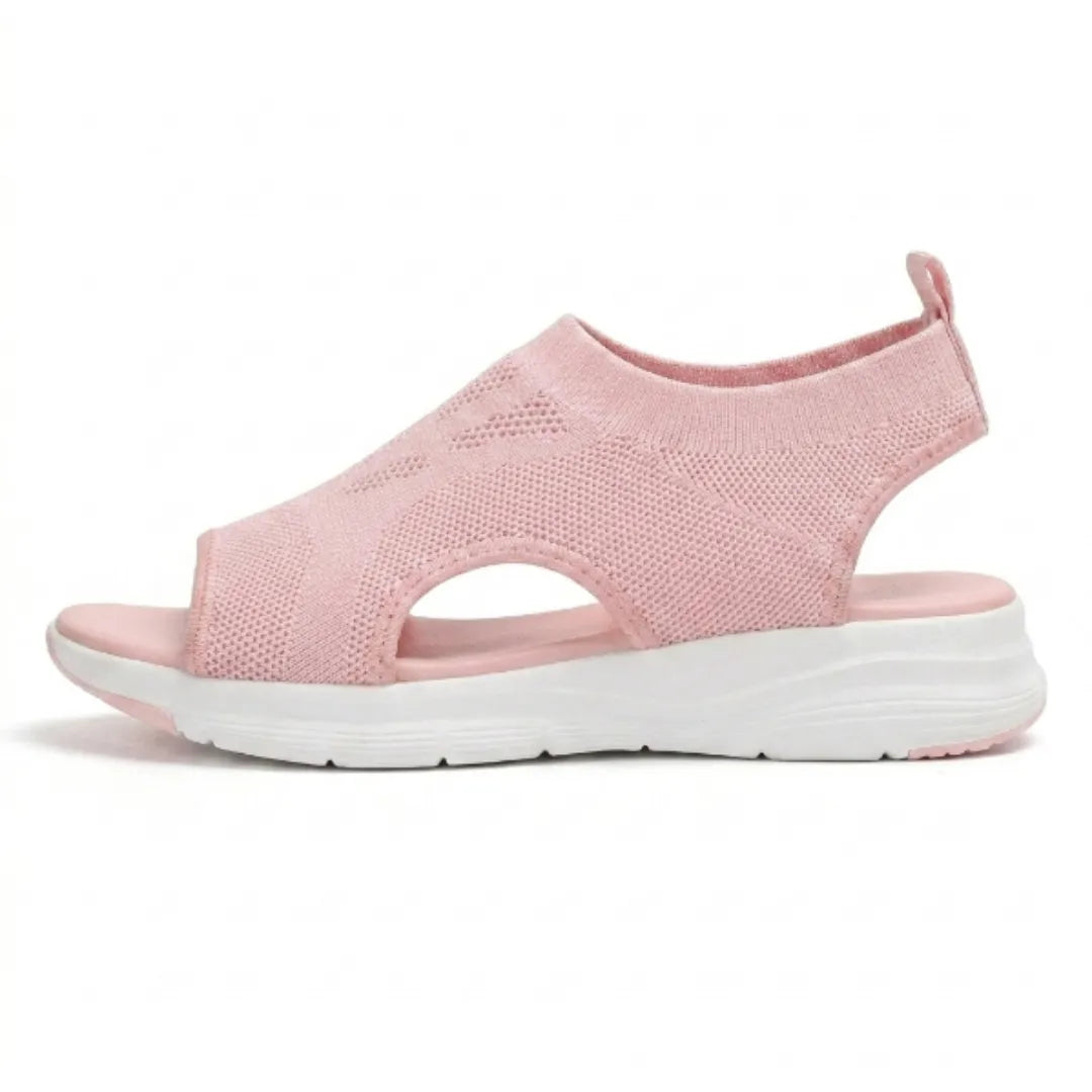 Lightweight women's orthopedic wedge sandals, breathable design for comfortable summer walking. Slip-on style.
