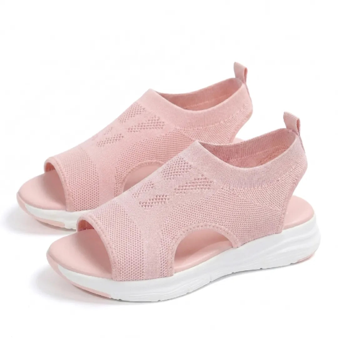 Versatile women's orthopedic wedge sandals, breathable & comfortable for casual or walking wear. Easy to wear.