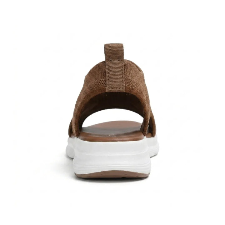Easy-wear slip-on wedge sandals for women, breathable, orthopedic & comfortable for walking. Great foot support.