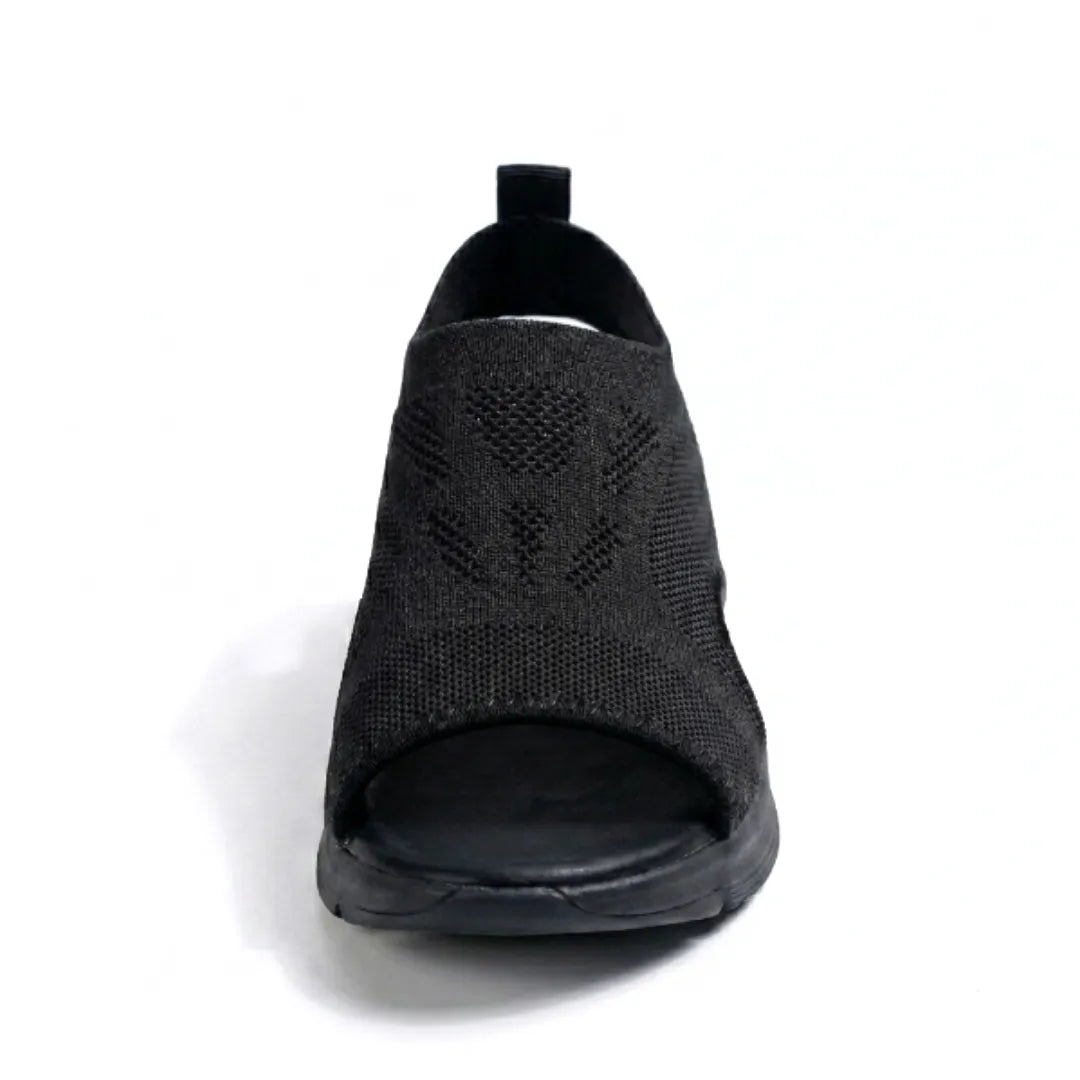 Casual women's orthopedic wedge sandals, breathable & comfortable for daily wear & walking. Essential foot support.