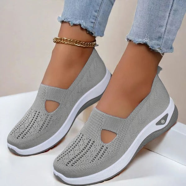 Women's breathable soft sole slip-on shoes for ultimate walking comfort.