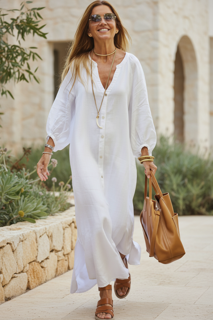 Women's breezy summer dress, effortless & comfortable. Perfect for casual wear, beach, or brunch.