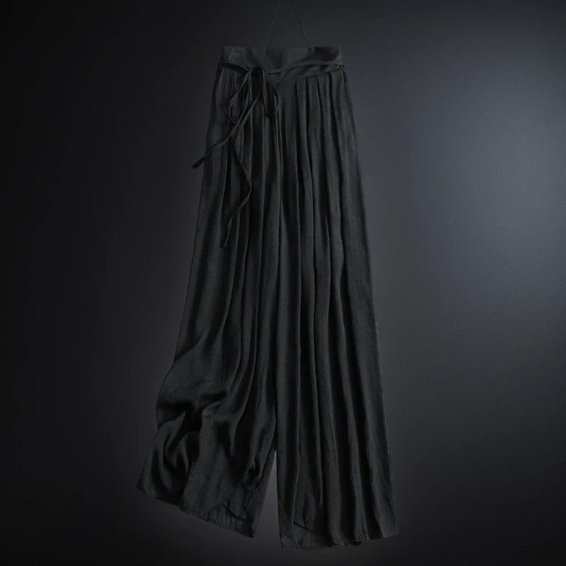 Stylish women's wide-leg summer pants. Flowy and comfortable for a relaxed yet elegant warm-weather look.