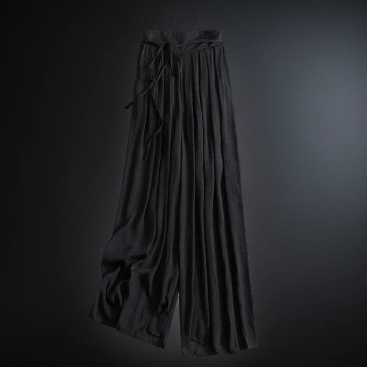 Stylish women's wide-leg summer pants. Flowy and comfortable for a relaxed yet elegant warm-weather look.