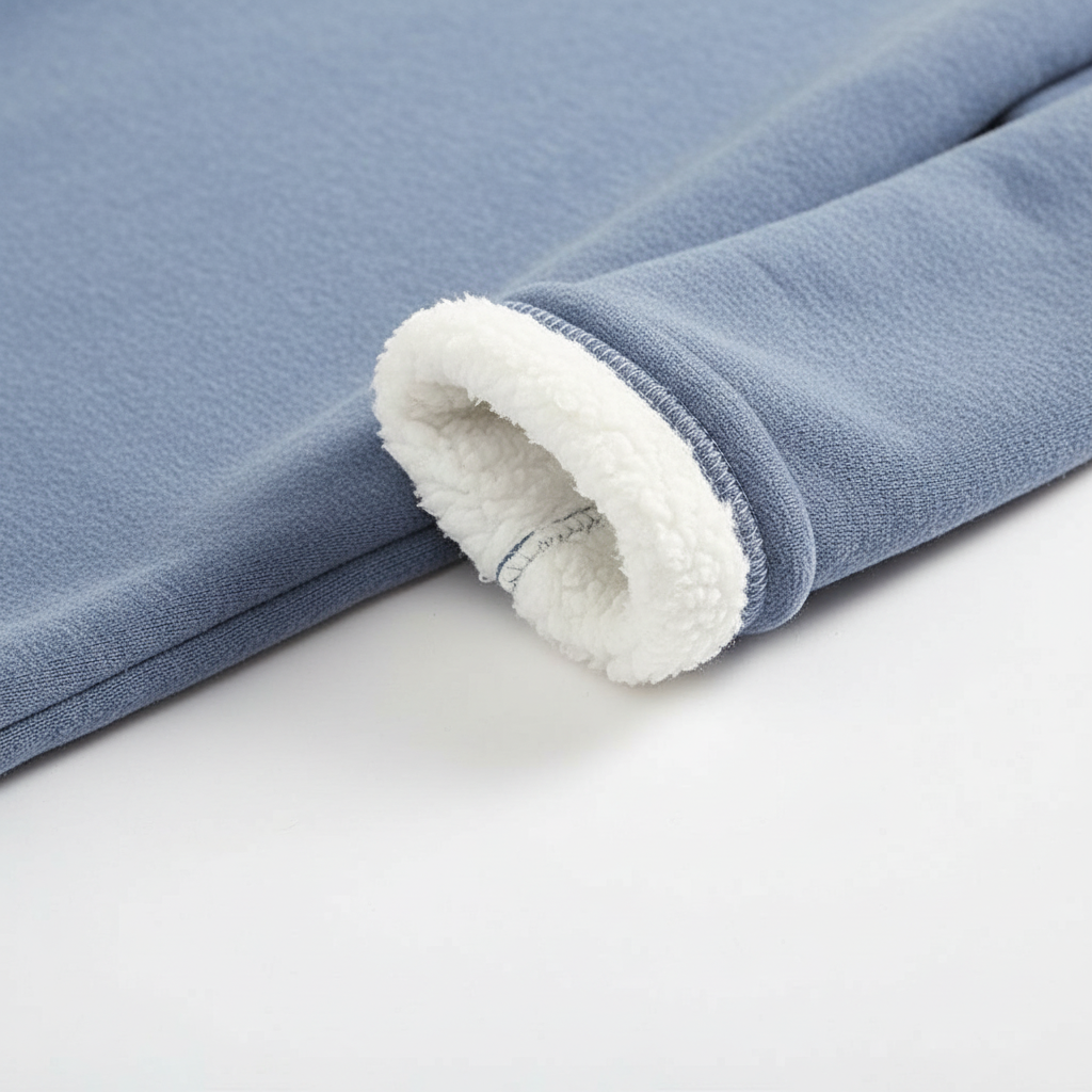 Brigitte women's warm fleece top, round neck, perfect for casual comfy winter apparel