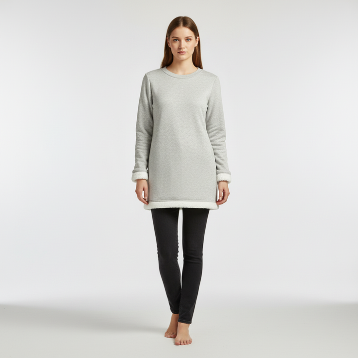 Brigitte women's pullover with soft fleece lining, stylish and warm winter fashion