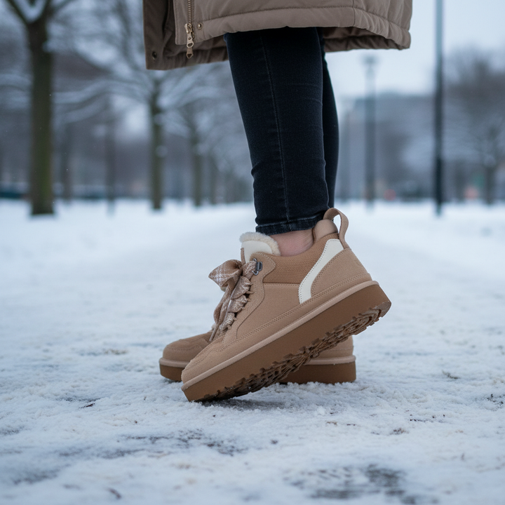 Women's Brooklyn suede faux fur lined winter boots, warm, weather resistant, non-slip sole