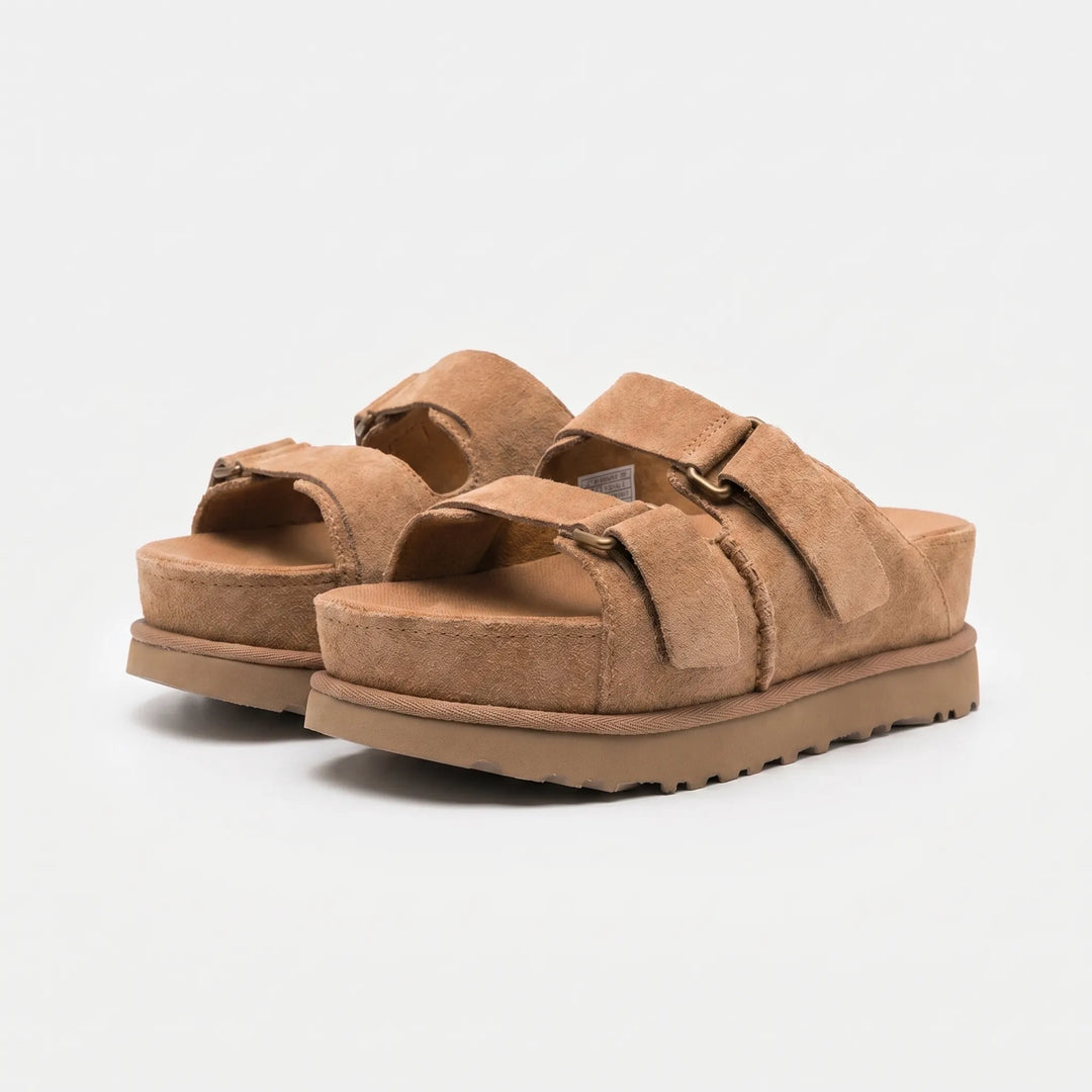Fashionable women's chunky platform sandals, open-toe design with adjustable straps for trendy summer outfits.