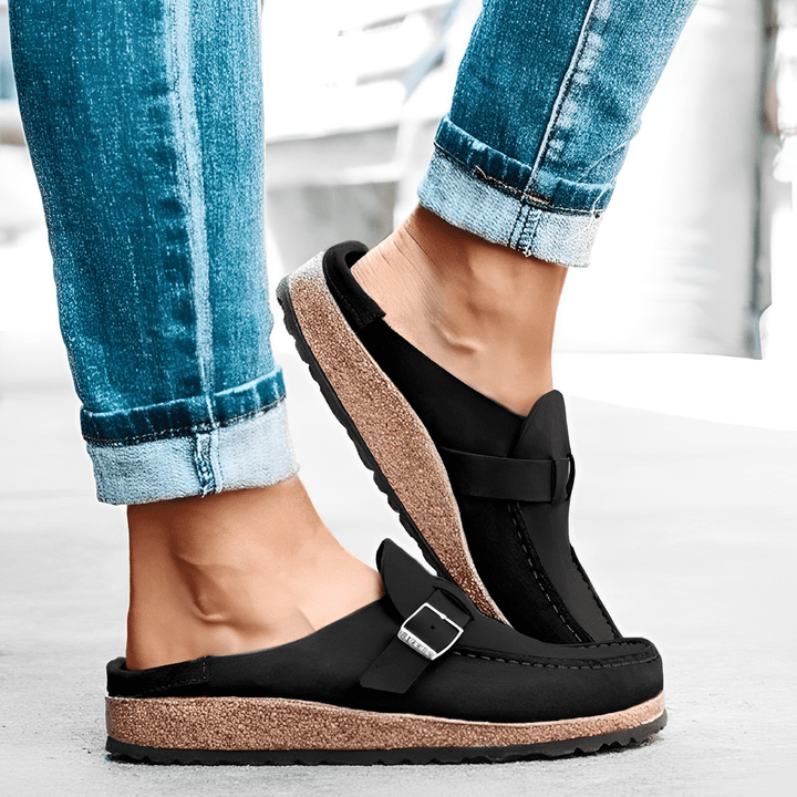 Durable Brynn orthopedic mules for women, offering everyday support & lasting comfort.