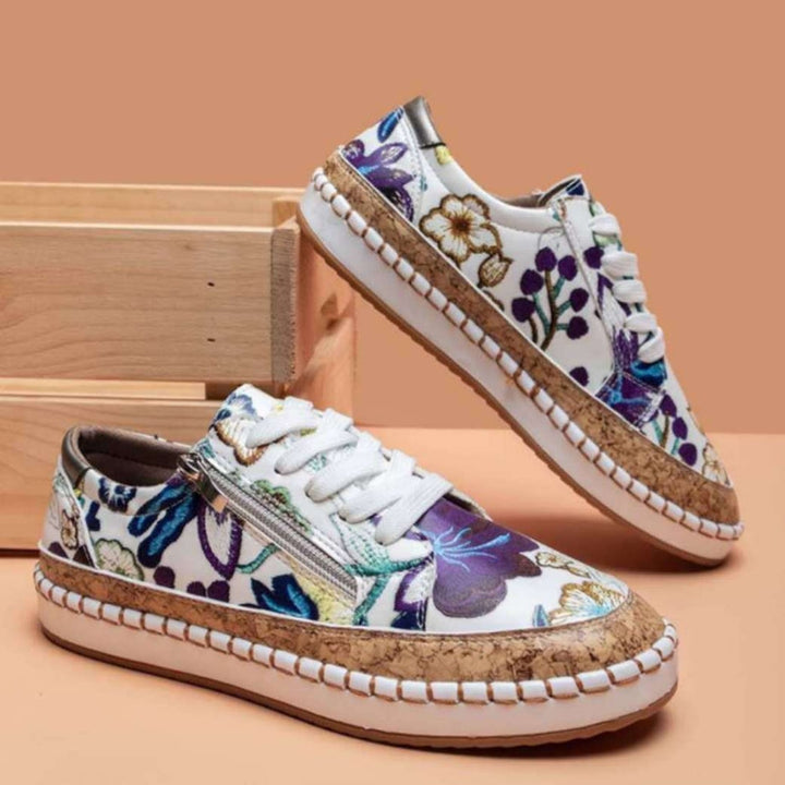 Women's Cali walking shoes, orthopedic sneakers providing comfort and foot wellness for daily activities.