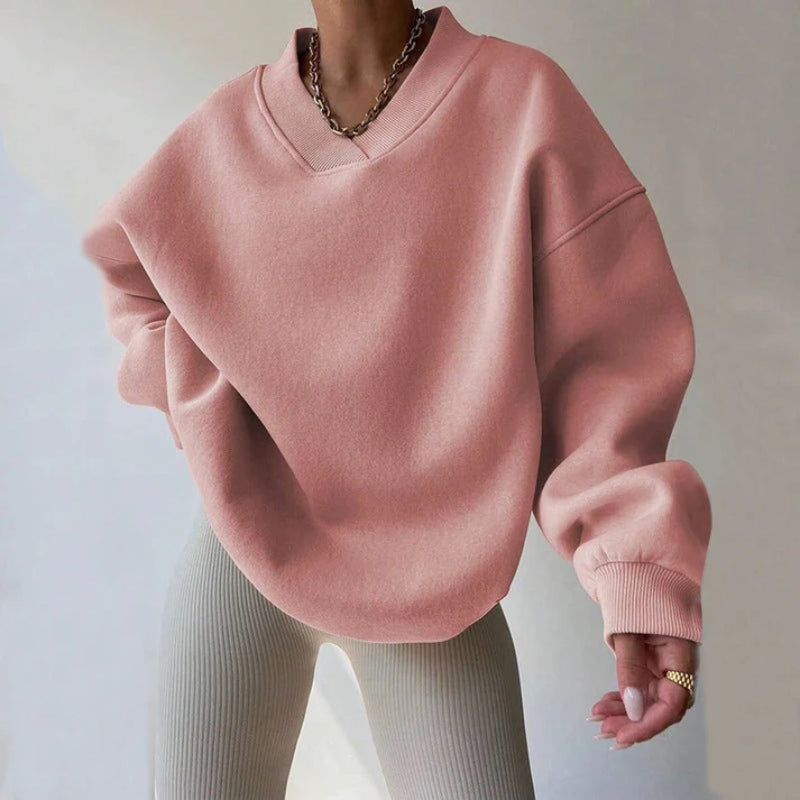 Cozy women's Calisore oversized soft knit pullover. A stylish and comfortable loose fit top for fall & winter fashion.