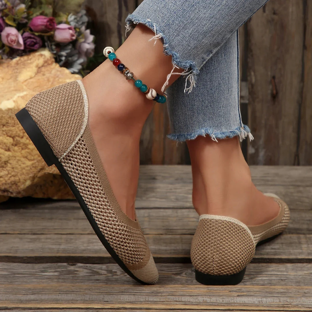 Calora women's pointed-toe flats, breathable & comfortable slip-on shoes for versatile everyday style.