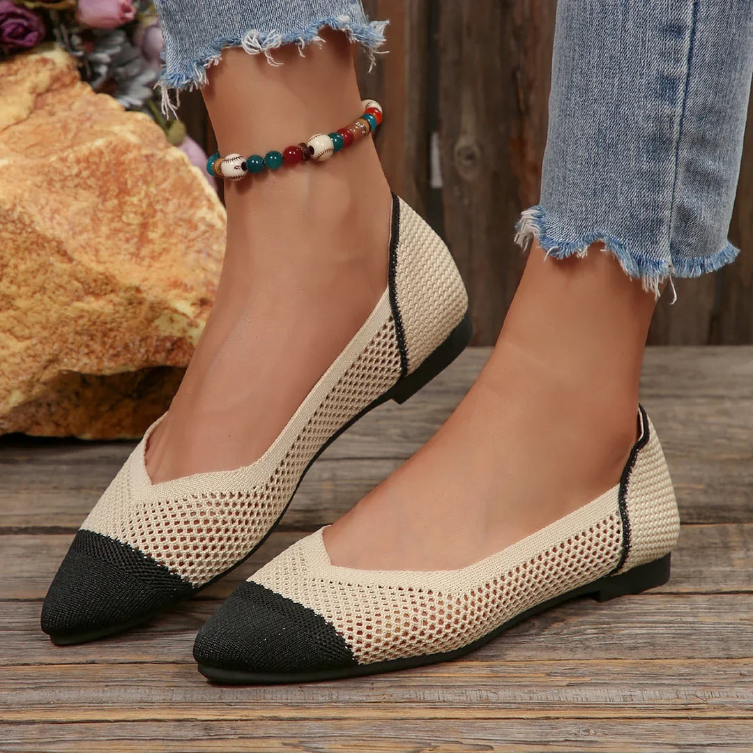 Comfortable & stylish Calora women's pointed-toe flats, breathable design for all-day versatile wear.