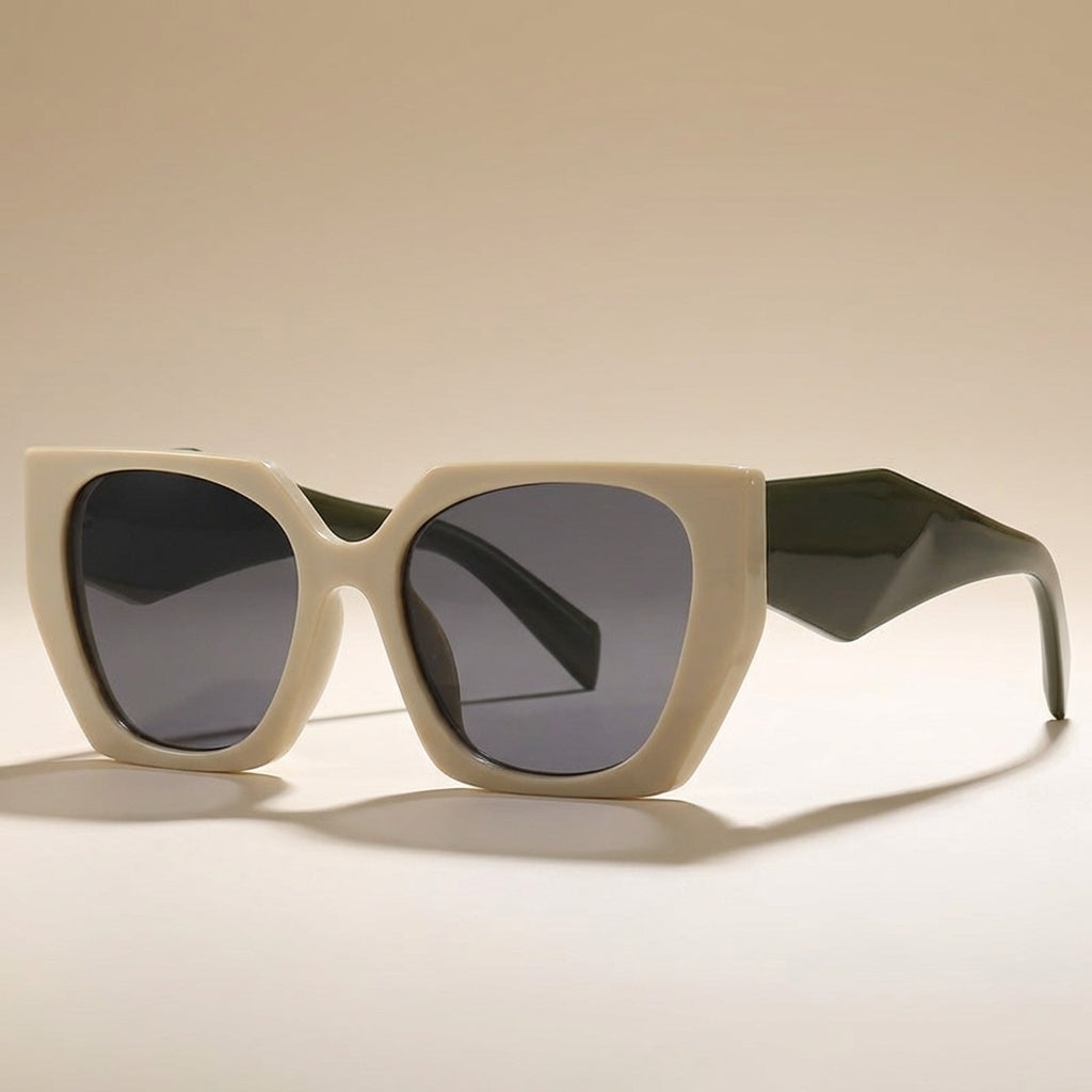 Fashionable oversized cat eye sunglasses for women. Perfect street style accessory with essential UV400 protection.