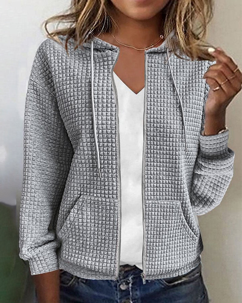 Women's casual comfort vest with practical pockets & adjustable drawstrings for versatile layered everyday fashion.