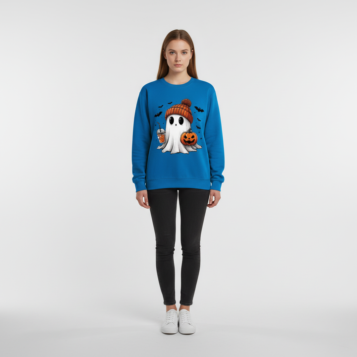 Autumn fashion women's graphic sweatshirt, Halloween themed, ideal cozy winter top