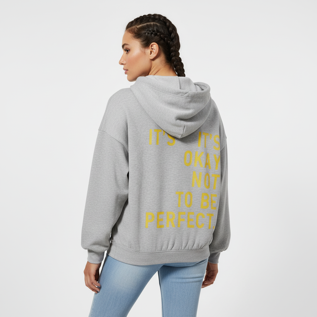 Comfortable women's sweatshirt with hood and drawstring, Emily model, great for autumn warmth