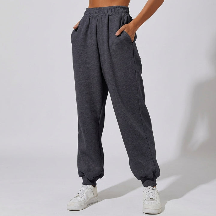 Close-up on the cuffed ankle of women's Martha jogger pants, ensuring a comfortable and secure fit
