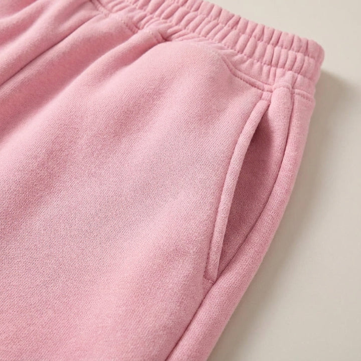 Close-up of the fabric texture of Martha casual jogger pants for women, soft and comfortable