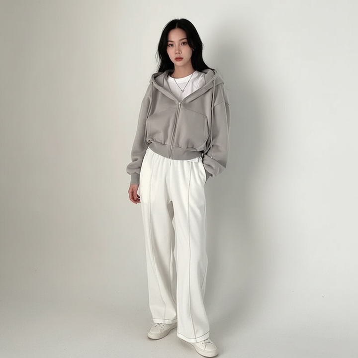 Stylish women's oversized vest with hood, ideal for casual everyday fashion outerwear