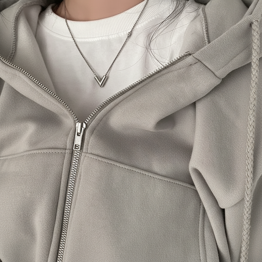 Katharina versatile women's hooded vest in a comfortable oversized fit