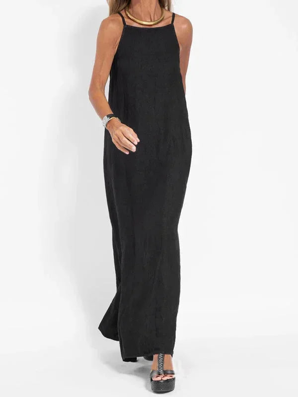 Women's Casual Sleeveless Side Slit Maxi Dress for ultimate summer comfort and style.