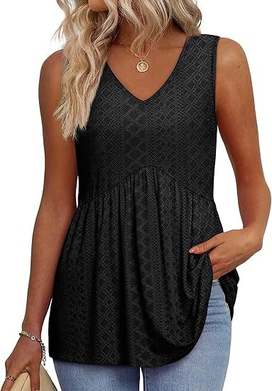 Women's casual sleeveless top, relaxed fit, perfect for summer daily wear & everyday comfort.