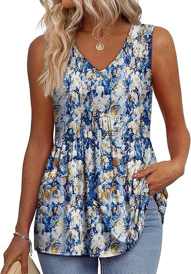 Lightweight women's sleeveless top, relaxed fit, comfortable daily wear for spring & summer.