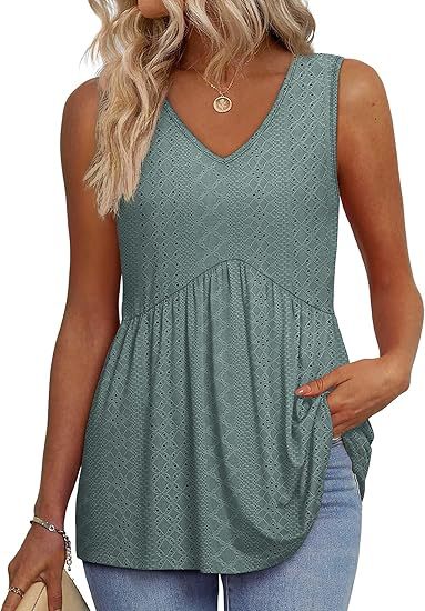 Comfortable women's sleeveless top, relaxed fit, ideal for casual summer & everyday style.