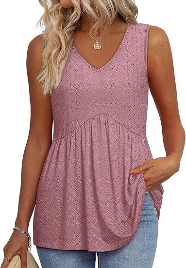 Stylish women's sleeveless top, relaxed fit, great for versatile spring & summer outfits.
