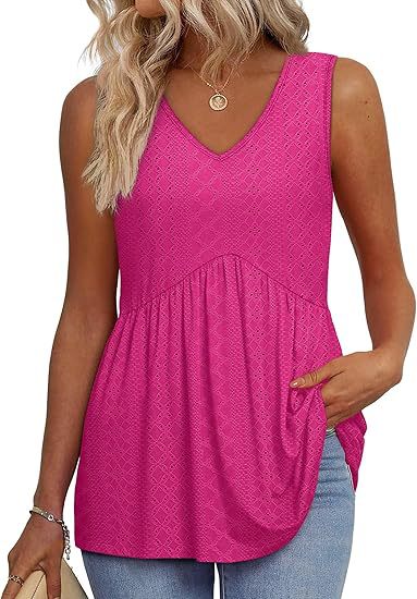 Everyday women's sleeveless blouse, relaxed fit, perfect casual top for summer comfort.