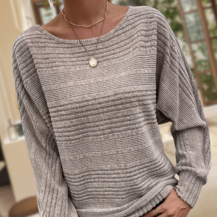Lara women's striped pullover, casual knit sweater for cool weather