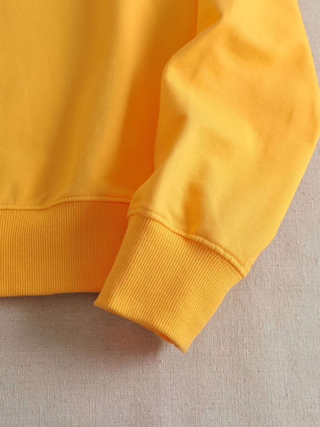 Stylish yellow women's sweatshirt. Casual long-sleeve top with a humorous graphic print for everyday comfort & fall.