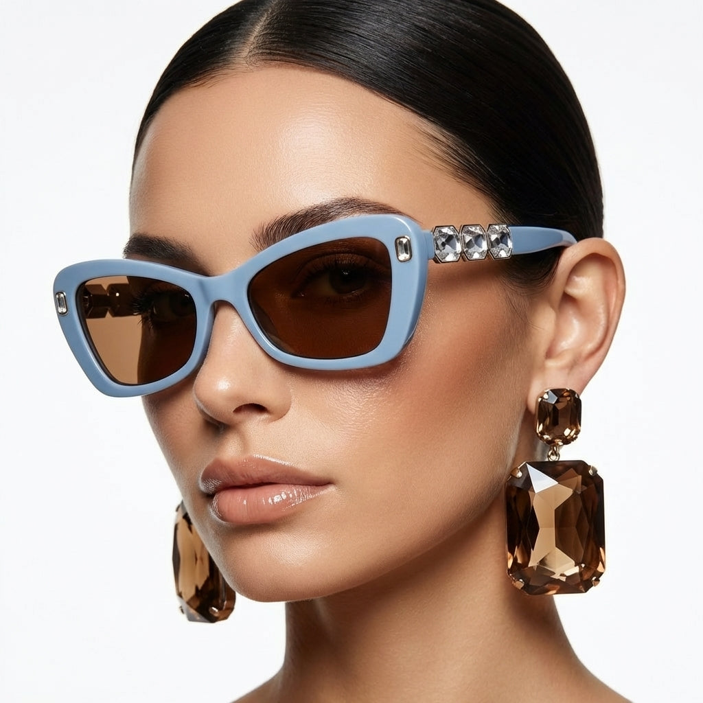 Chic women's cat-eye sunglasses with UV400 protection. Essential fashion accessory & eyewear.