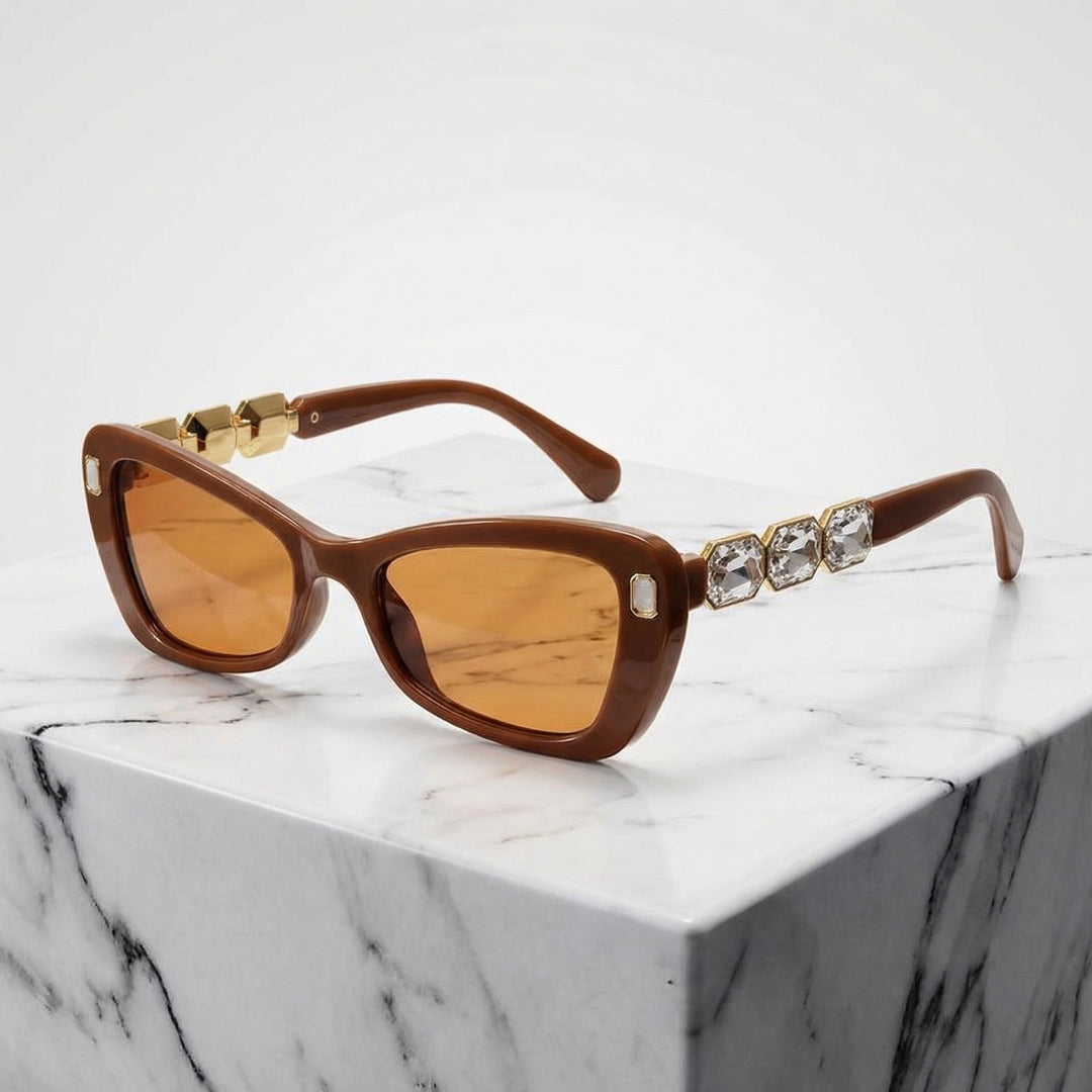 Modern women's cat-eye eyewear with UV400 protection. Trendy, protective, and a must-have fashion accessory.