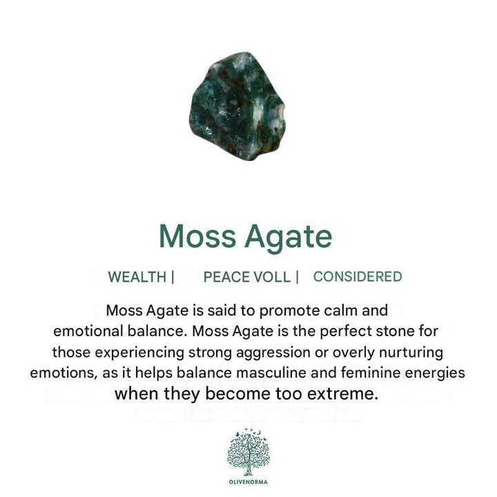 Beautiful moss agate rosary necklace for women, adorned with a spiritual cross & sacred holy medal.
